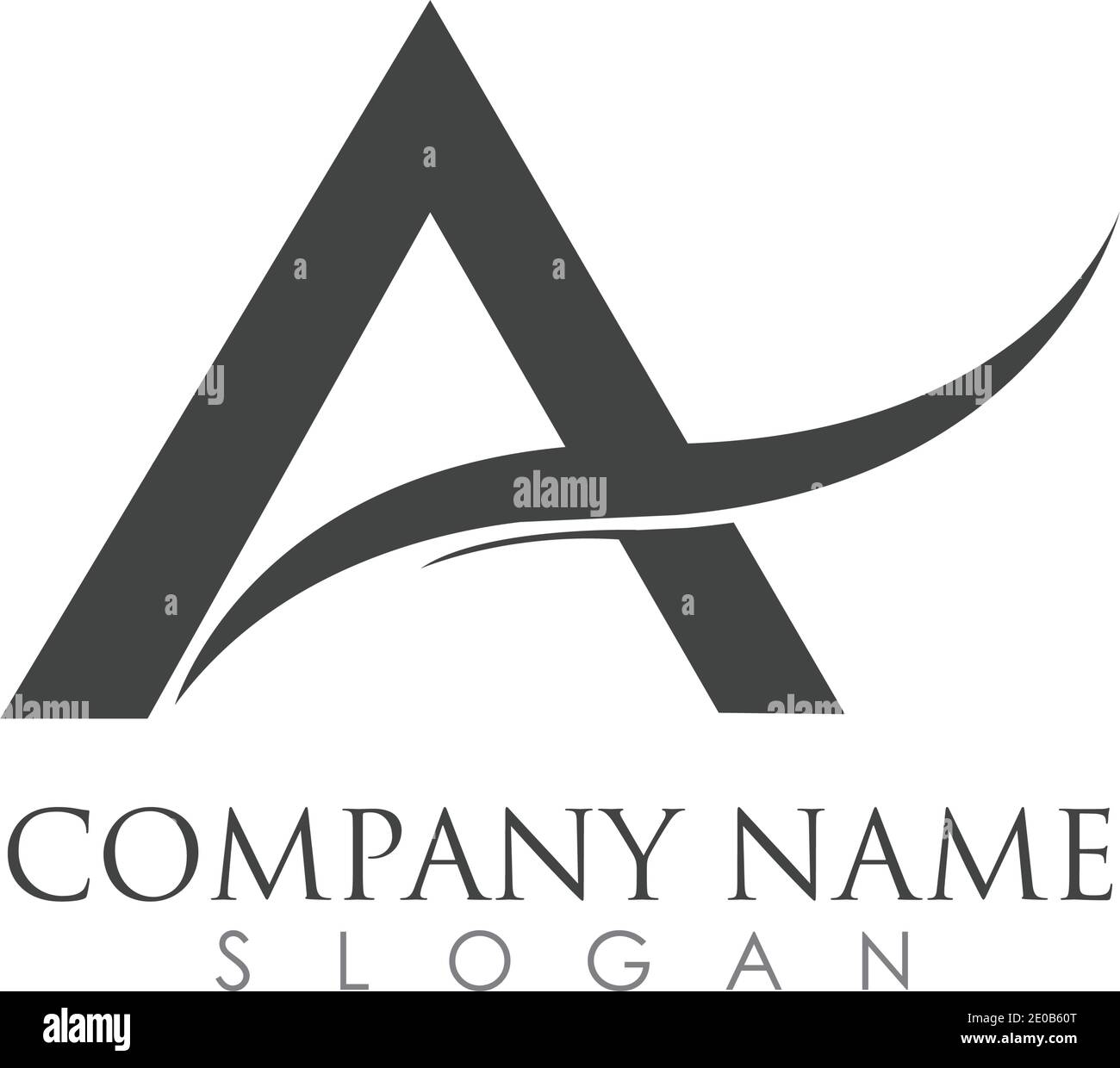 Letter A Logo Template icona grafica vettoriale Illustrazione Vettoriale