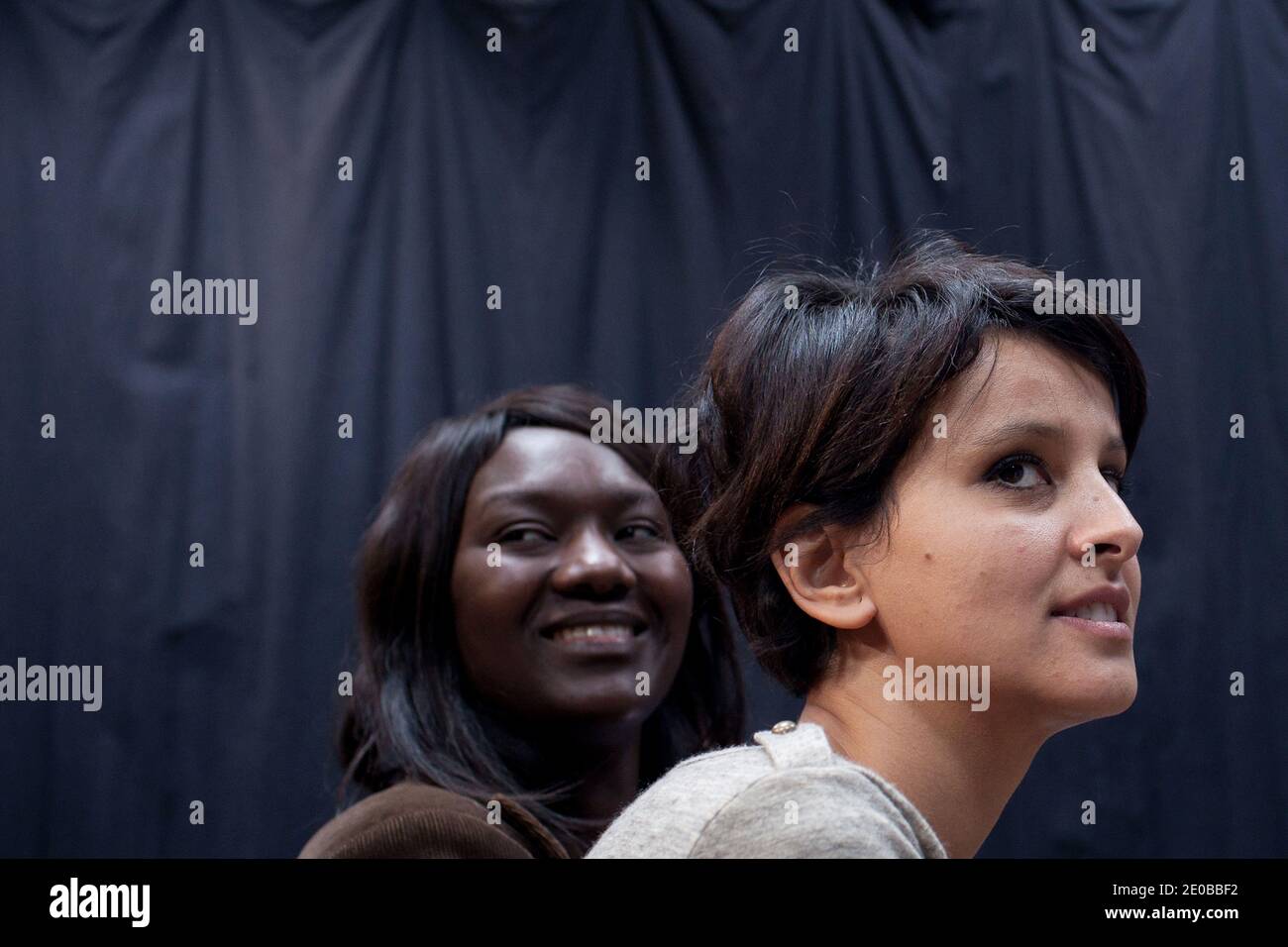 Najat Vallaud-Belkacem partecipa ad un seminario di imprenditori innovatori, a Parigi, in Francia, il 19 marzo 2012. Foto di Stephane Lemouton/ABACAPRESS.COM. Foto Stock