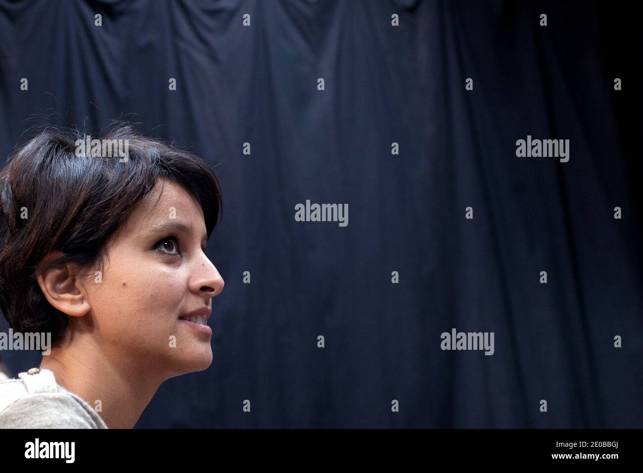 Najat Vallaud-Belkacem partecipa ad un seminario di imprenditori innovatori, a Parigi, in Francia, il 19 marzo 2012. Foto di Stephane Lemouton/ABACAPRESS.COM. Foto Stock