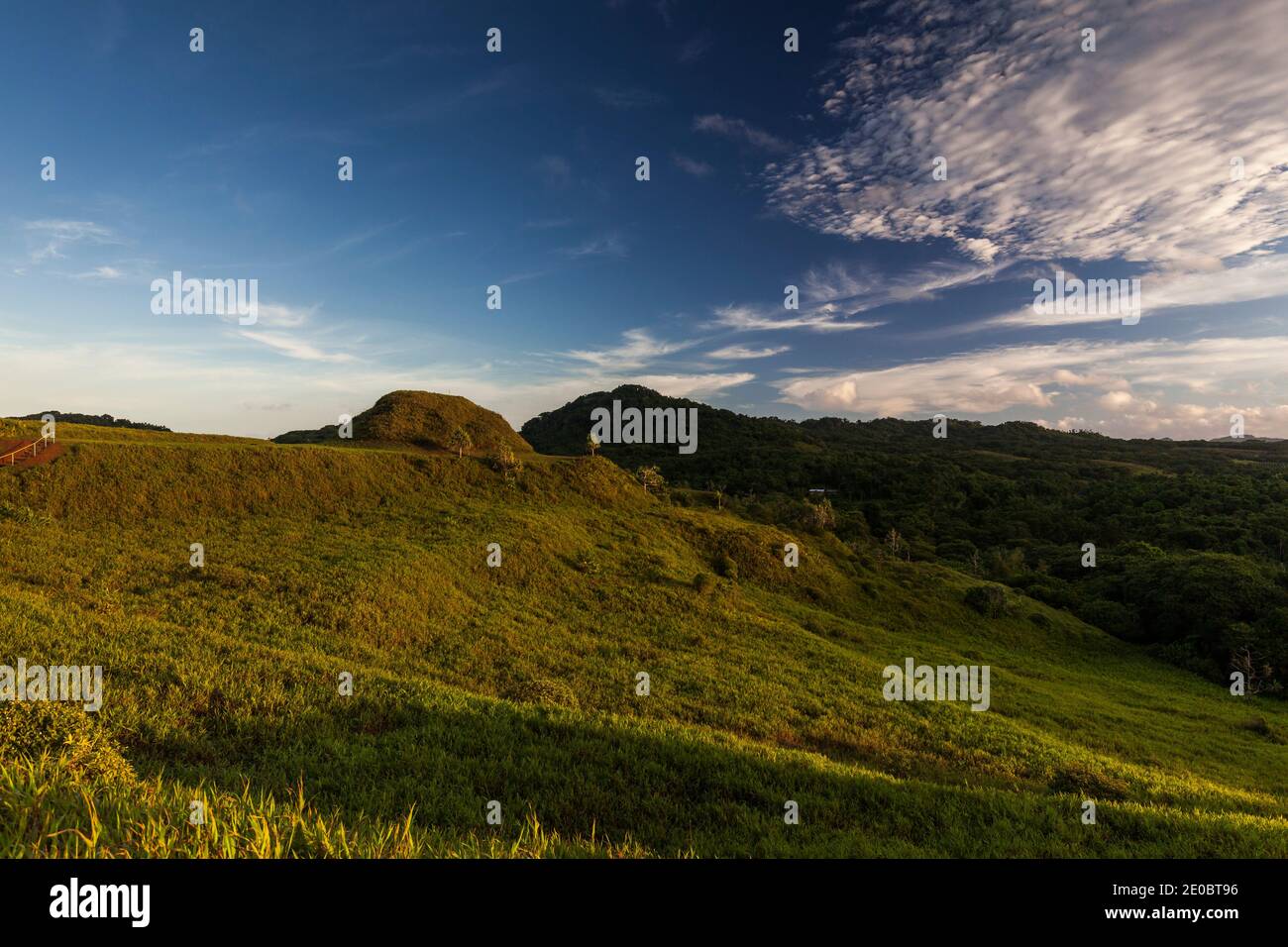Ked Ra Ngchemiangel, Kamyangel terrazze, semplicemente 'Ked' o 'terrazza', antica collina a schiera fatta dall'uomo, Isola di Babeldaob, Palau, Micronesia, Oceania Foto Stock