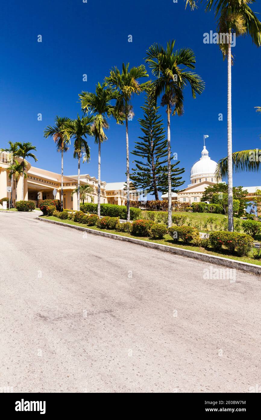 Edificio principale di Palau capitale Nazionale, Ngerulmud, Melekeok, Isola di Babeldaob, Palau, Micronesia, Oceania Foto Stock