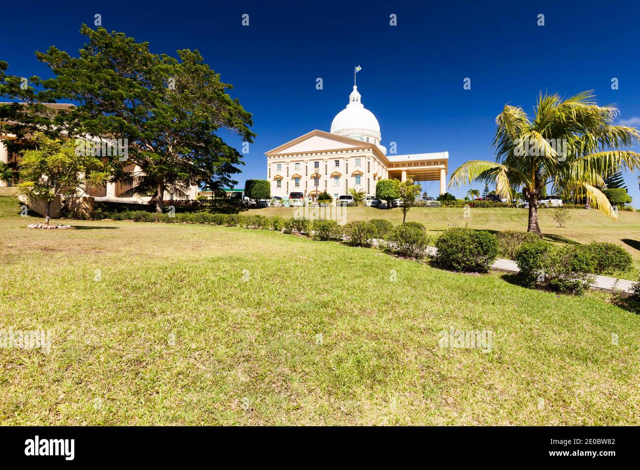 Edificio principale di Palau capitale Nazionale, Ngerulmud, Melekeok, Isola di Babeldaob, Palau, Micronesia, Oceania Foto Stock