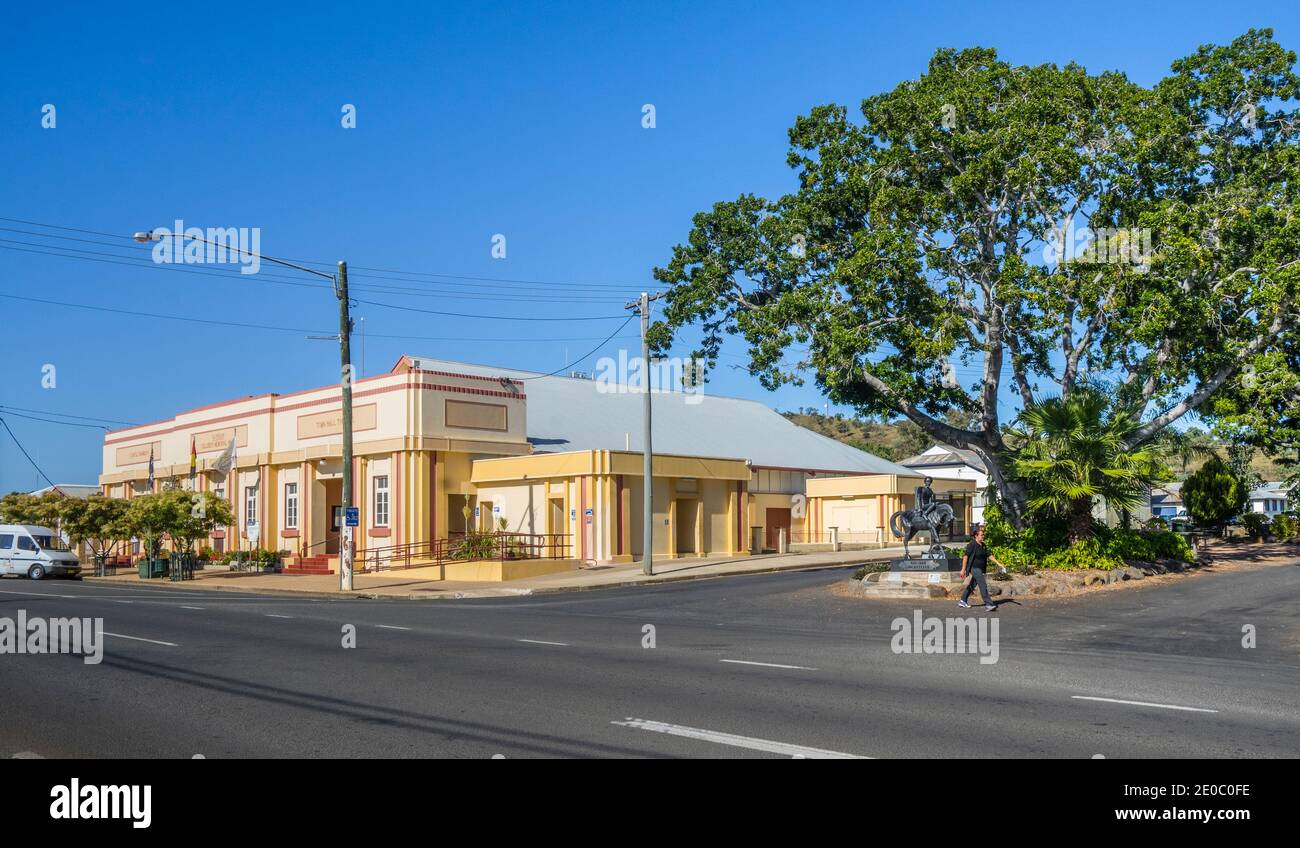 Gayndah Shire Hall, un municipio patrimonio dell'umanità a Capper Street, Gayndah, North Burnett Region, Queensland, Australia Foto Stock