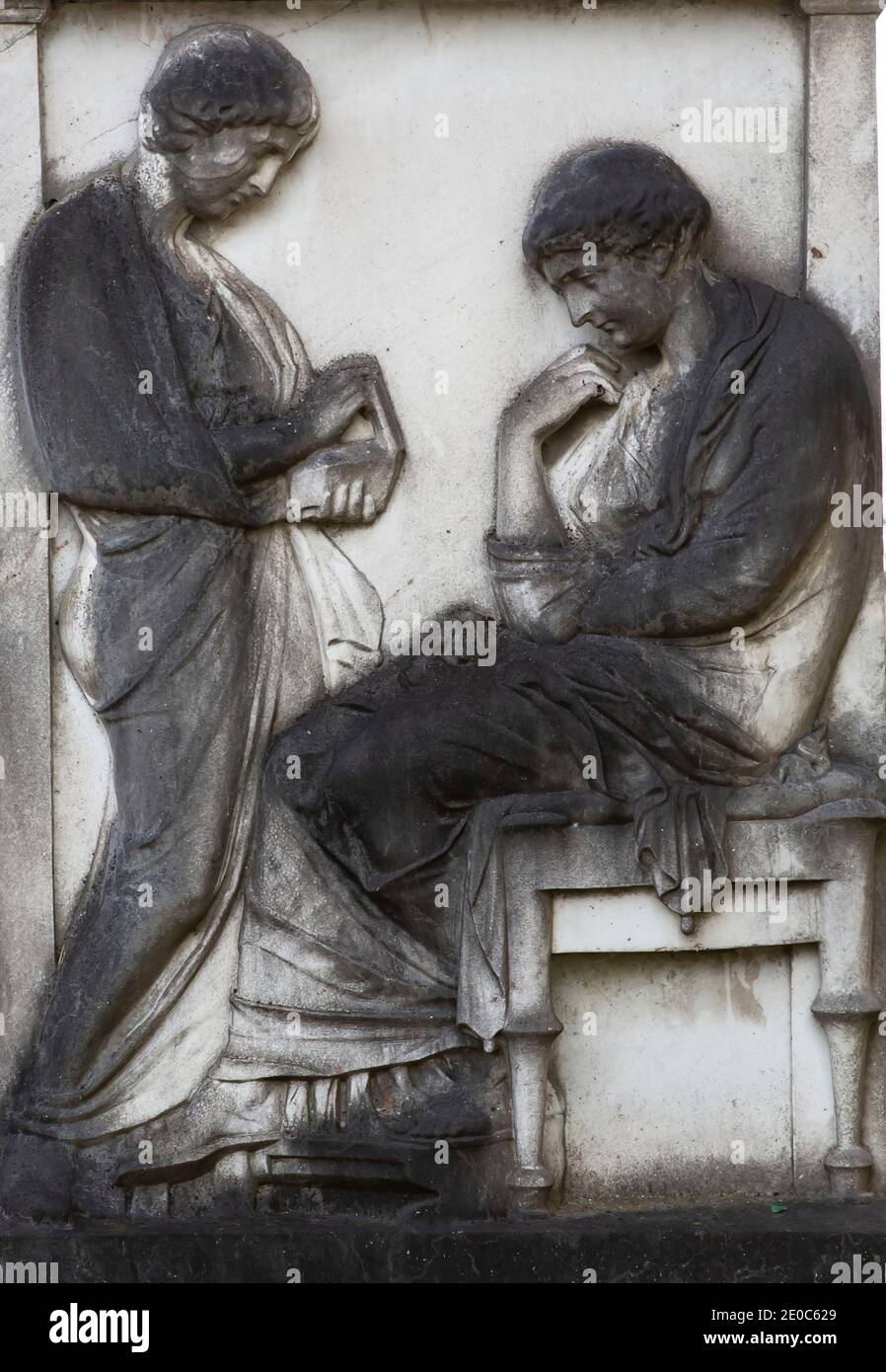 Immagini di rilievo della lapide in pietra Foto Stock