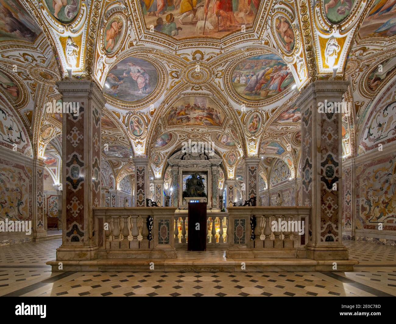 Cripta di San Matteo, Duomo di Salerno, Italia, Europa Foto Stock