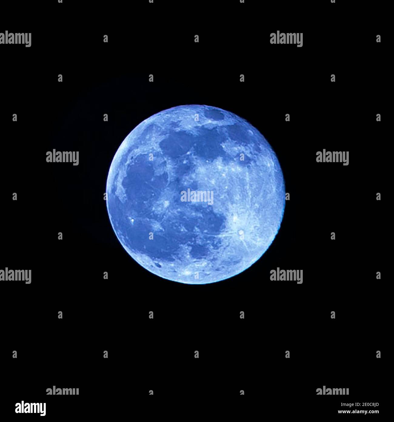 Luna piena blu Foto Stock