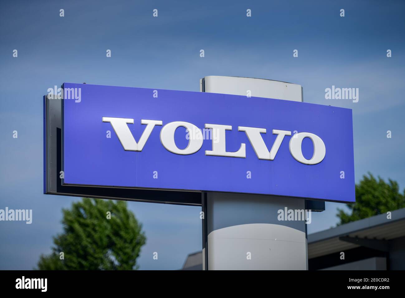 Logo Volvo, Friedrichshain di Berlino, Deutschland Foto Stock