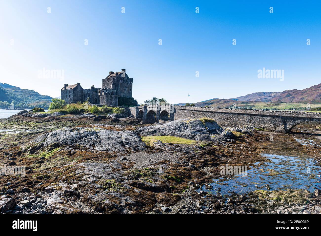 Eilean Donan Castle, Highlands, Scotland, Regno Unito, Europa Foto Stock