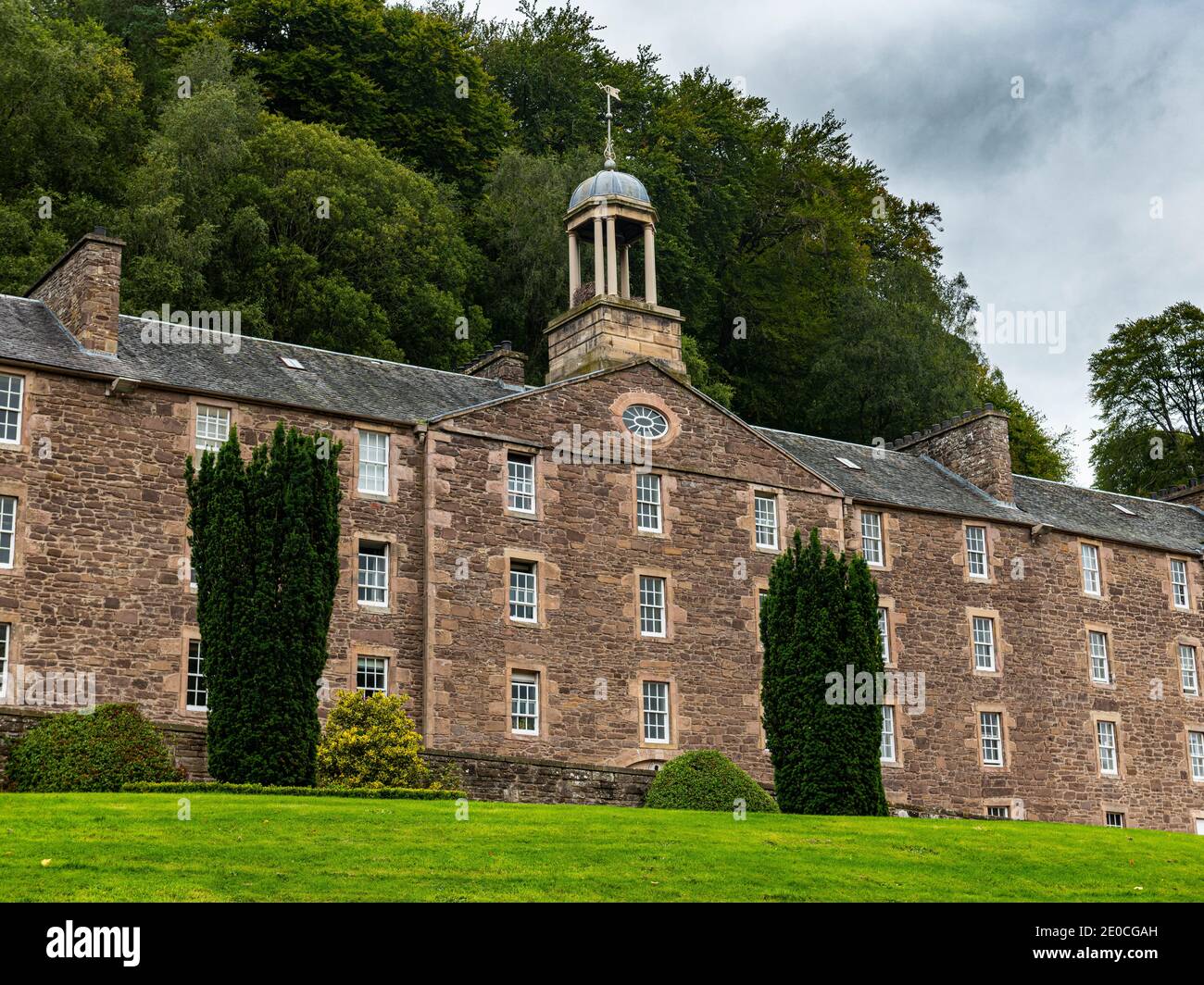 La città industriale di New Lanark, patrimonio dell'umanità dell'UNESCO, Scozia, Regno Unito, Europa Foto Stock
