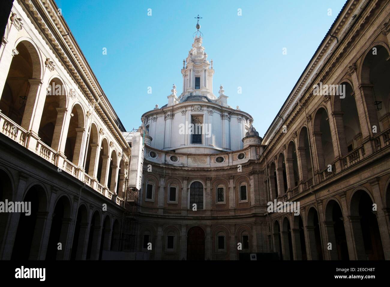 La seicentesca Chiesa barocca di Sant'Ivo alla Sapienza di Francesco Borromini, Roma, Lazio, Italia, Europa Foto Stock