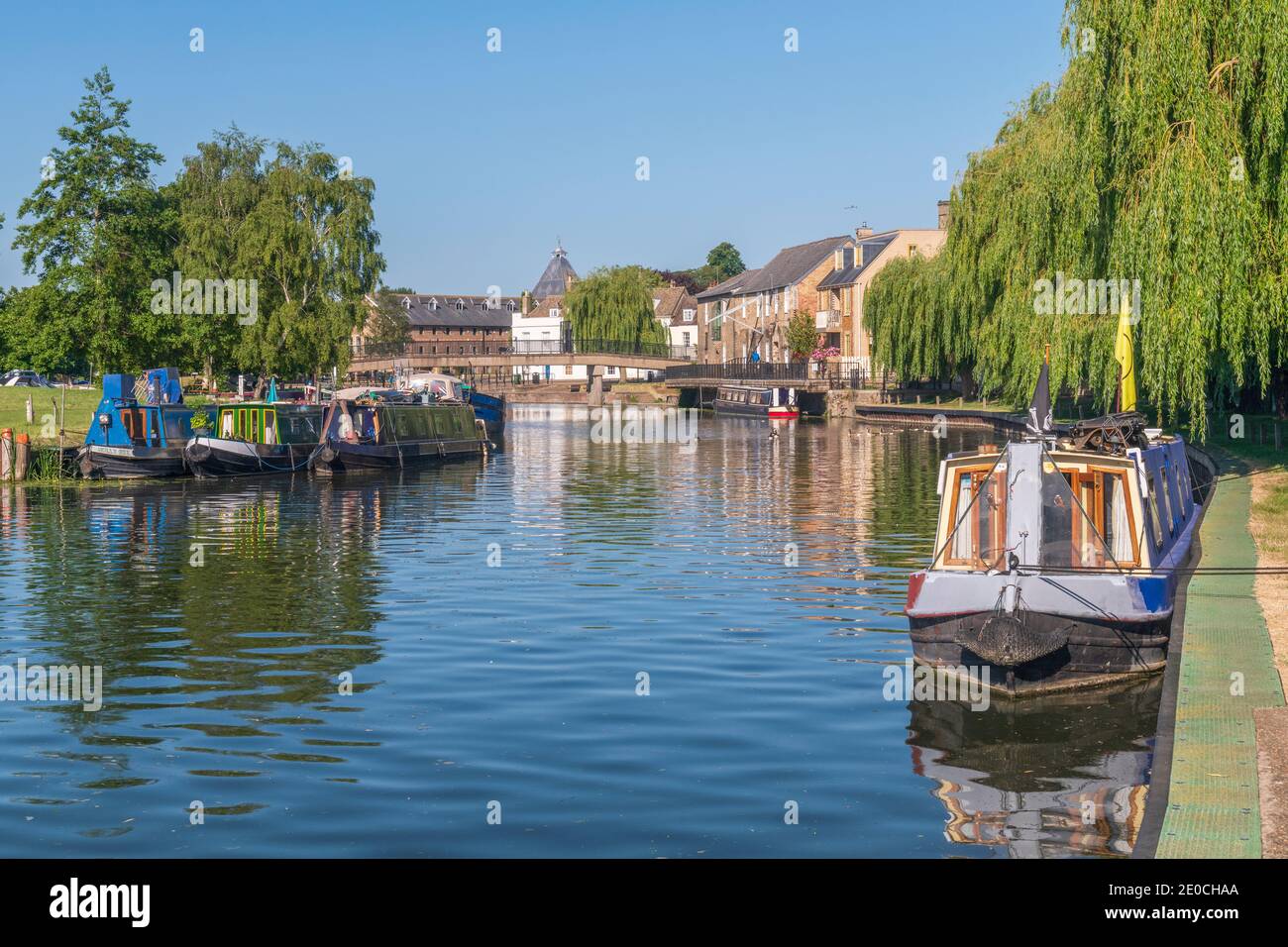 River Great Ouse, Ely, Cambridgeshire, Inghilterra, Regno Unito, Europa Foto Stock