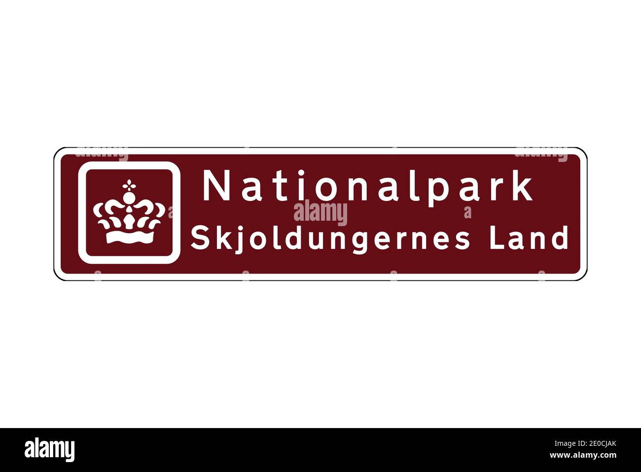 Terra del parco nazionale in Danimarca chiamato Skjoldungernes Terra in lingua danese Foto Stock