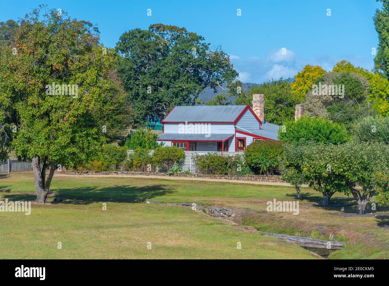 Edifici storici a Port Arthur, sito storico in Tasmania, Australia Foto Stock