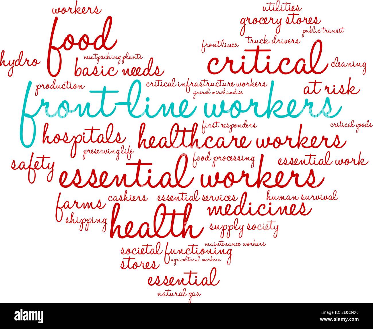 I lavoratori di front-line hanno un fumetto su sfondo bianco. Illustrazione Vettoriale