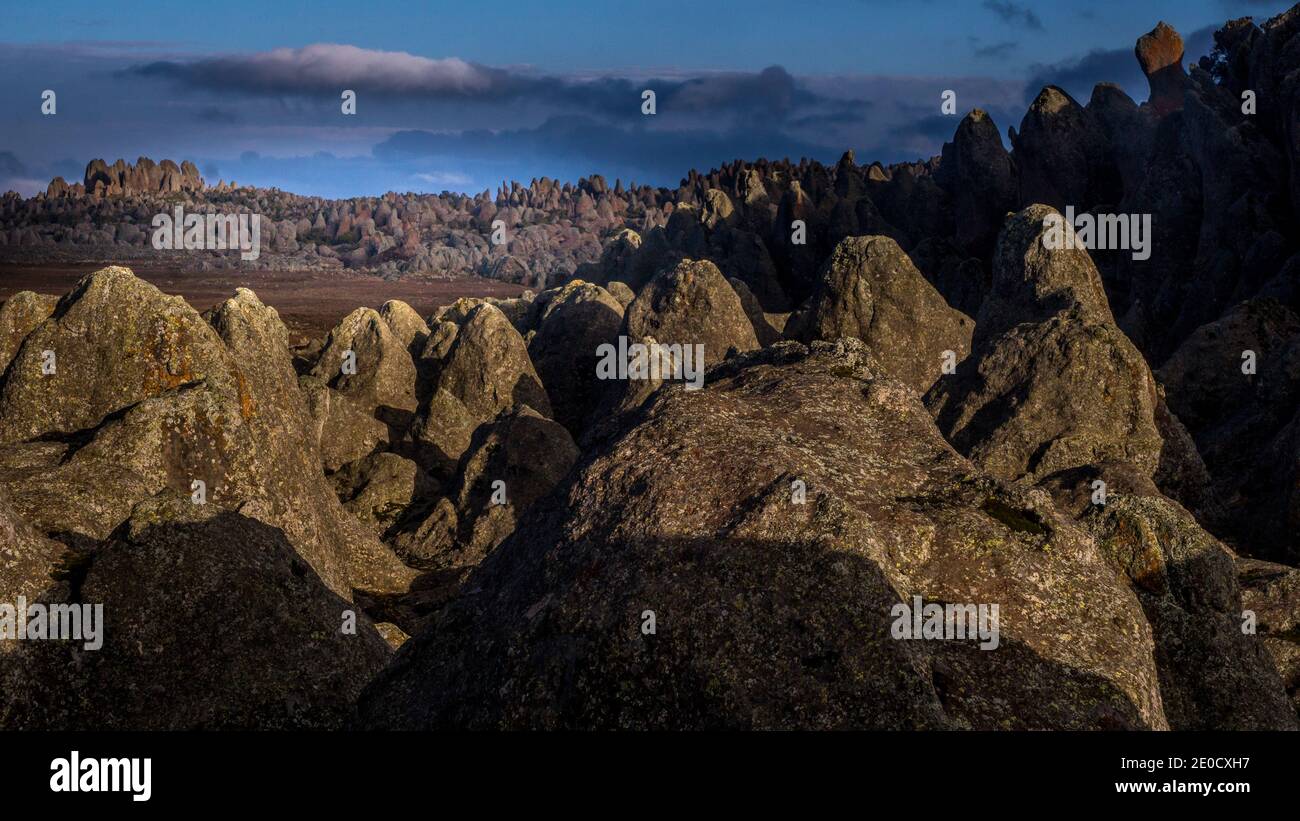 Altopiano di Sanetti, formazione rocciosa, granito, Parco nazionale delle montagne di Bale, Etiopia Foto Stock