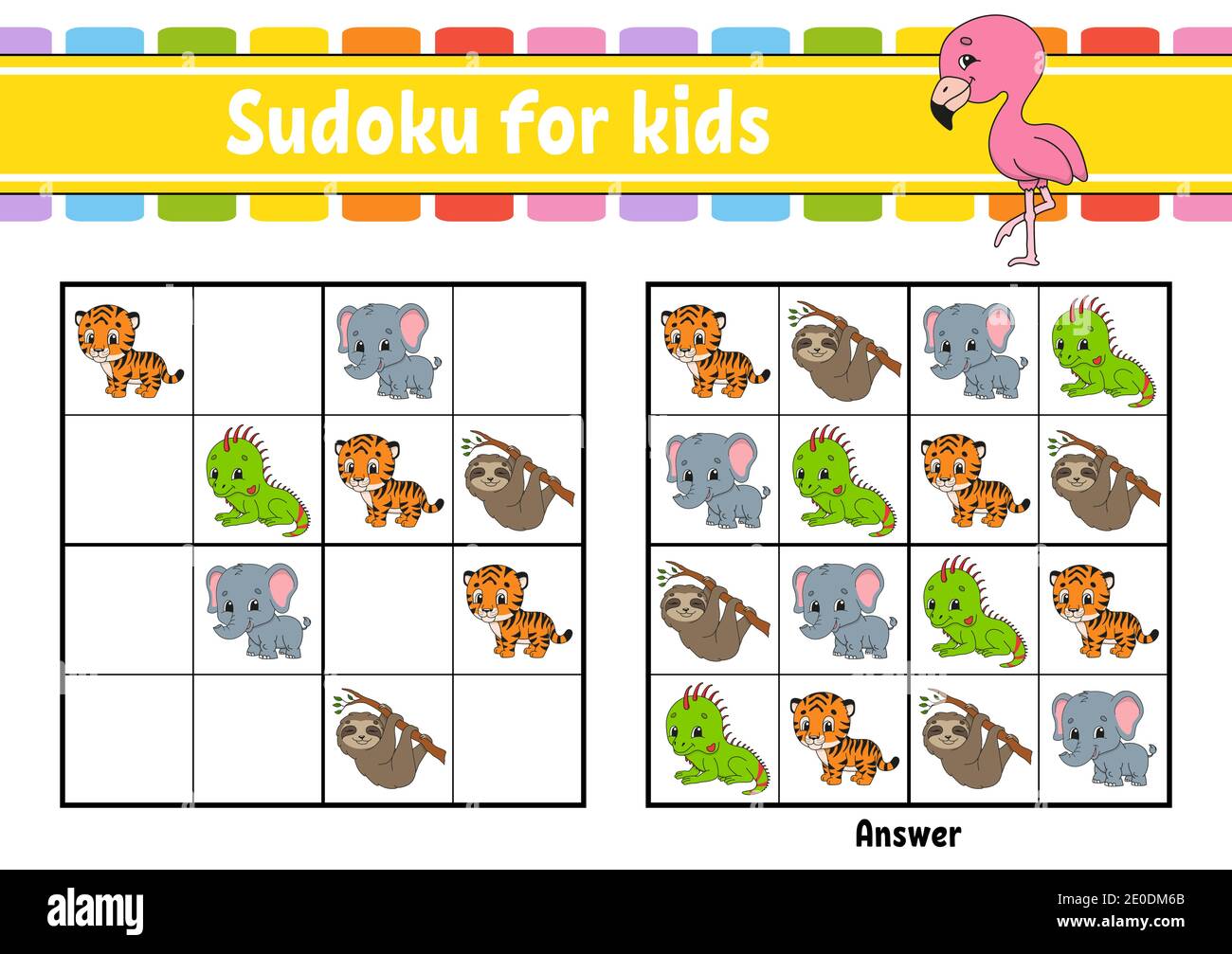 sudoku per bambini con funghi. educativo gioco per bambini Vettore
