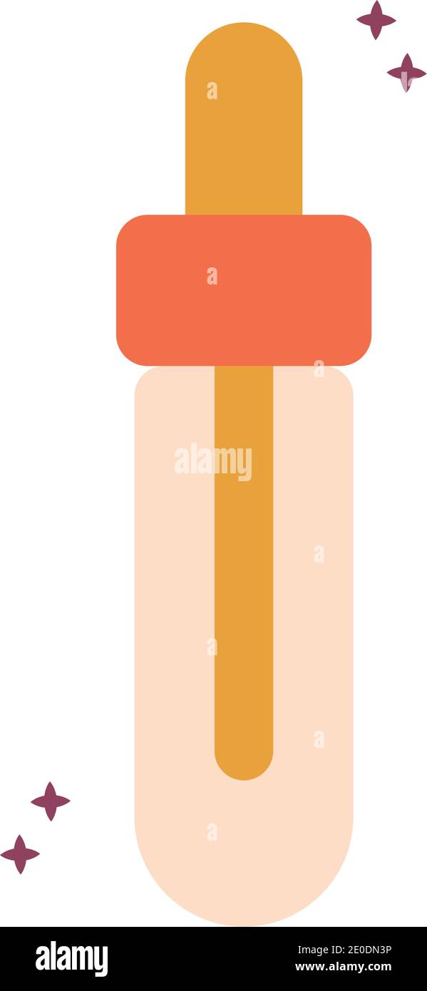 bottiglia di olio organico trasparente con scintille Illustrazione Vettoriale