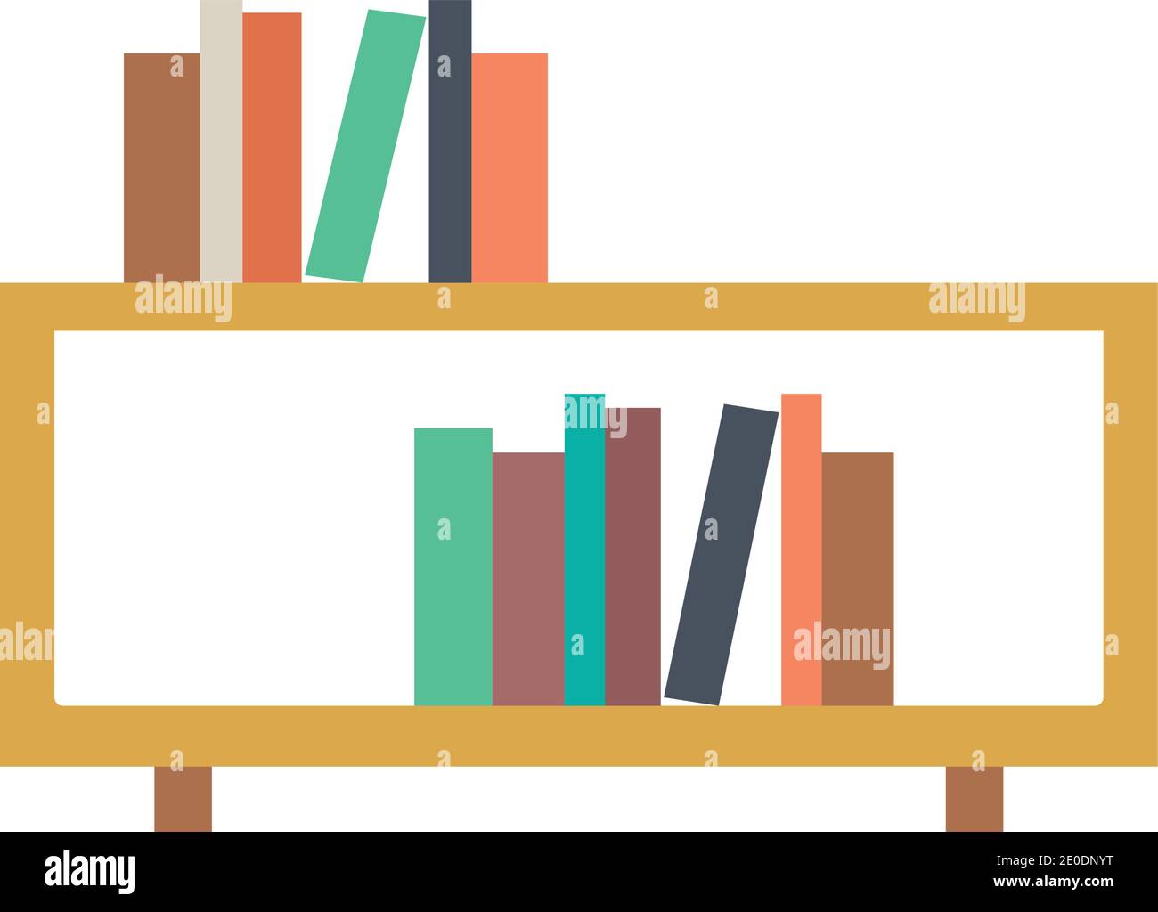 mobili con libri in esso Illustrazione Vettoriale