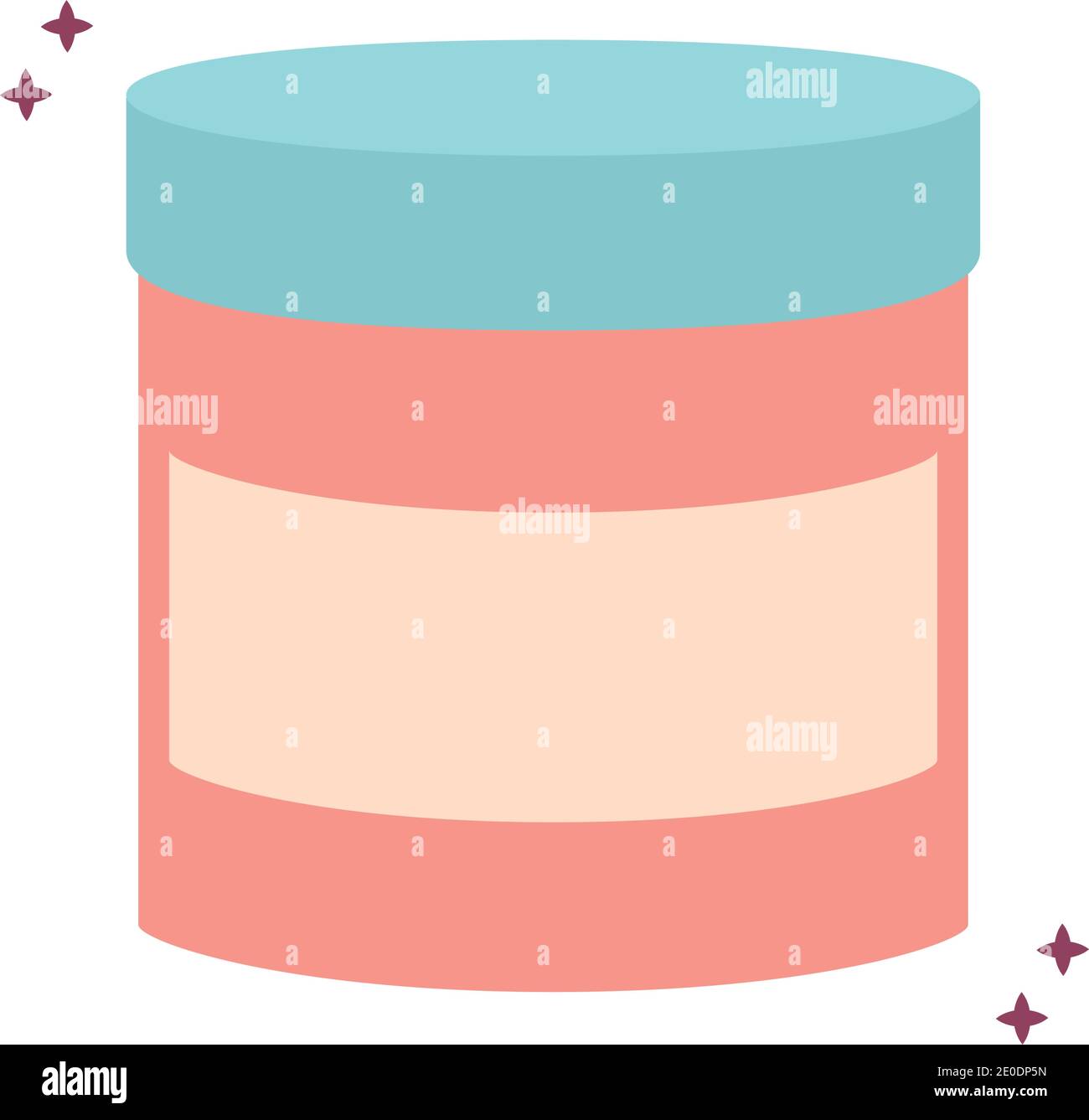 contenitore rosa per crema con scintille Illustrazione Vettoriale