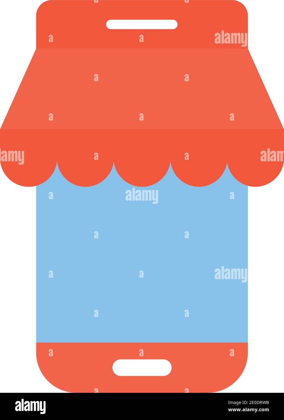 acquista online tramite un telefono cellulare Illustrazione Vettoriale