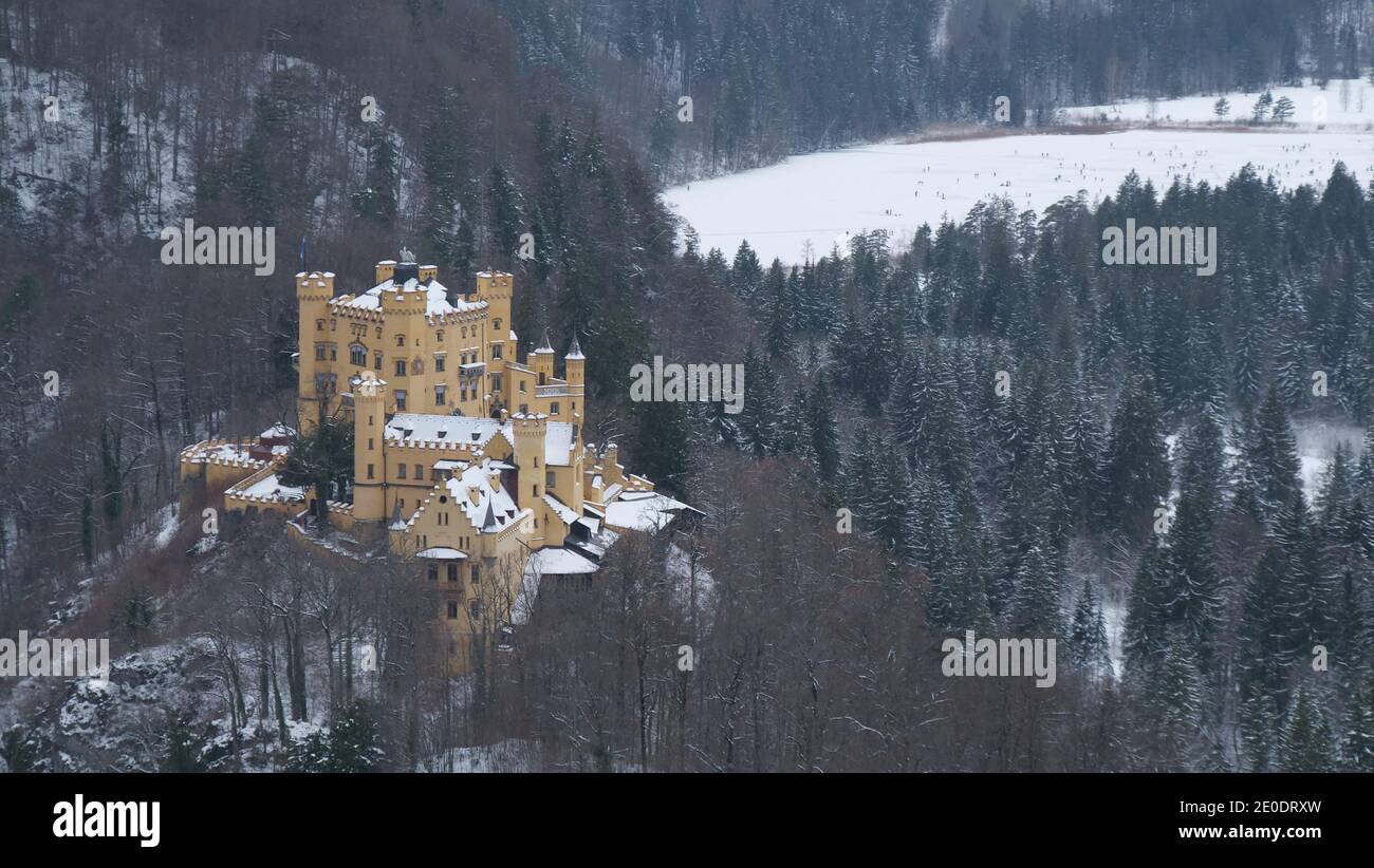 Füssen, Germania: Hohenschwangau castello Foto Stock