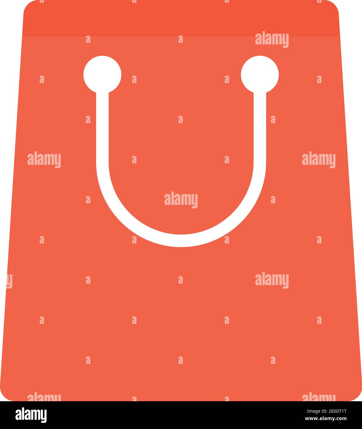 borsa rossa su sfondo bianco Illustrazione Vettoriale