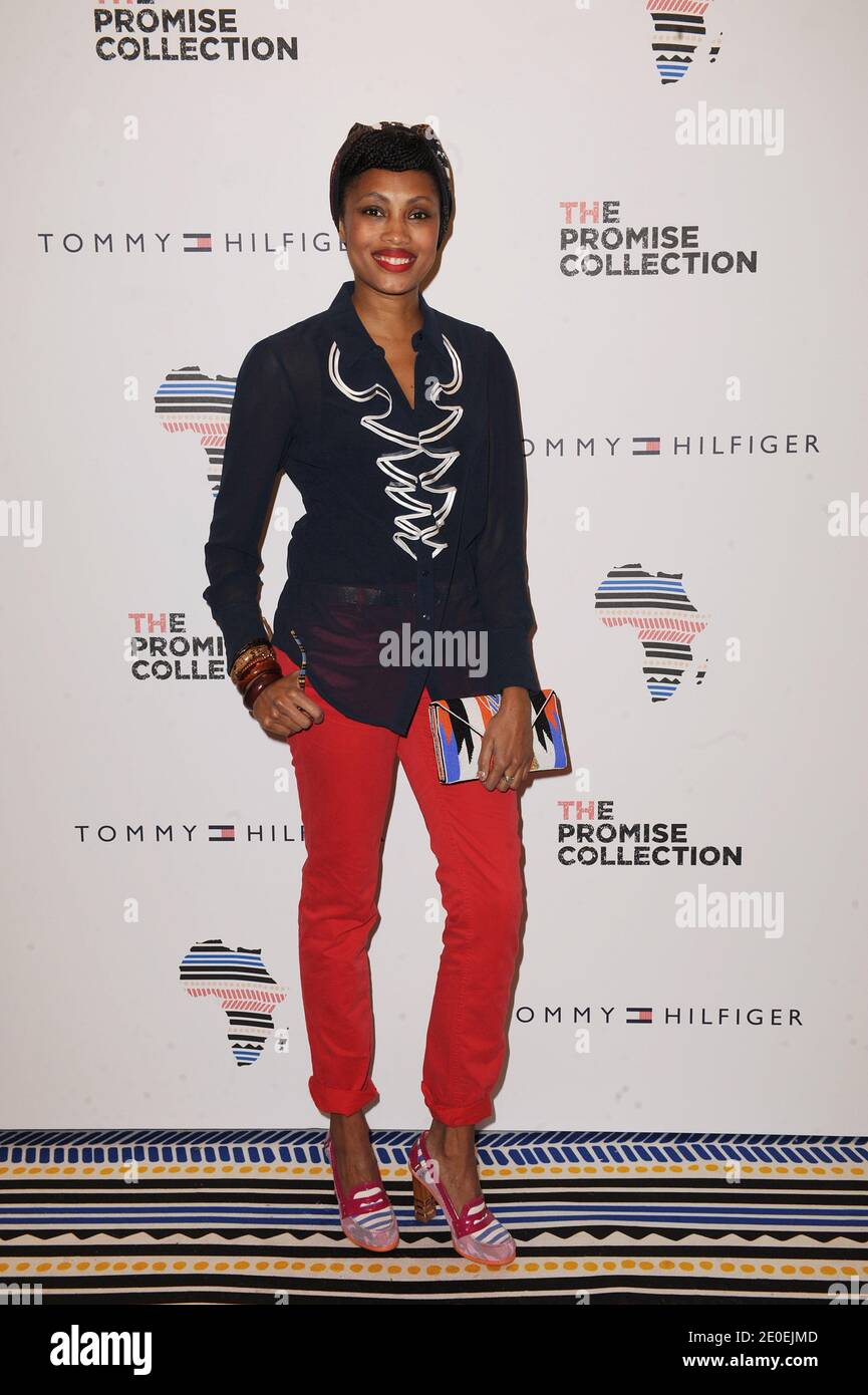 Imani partecipa a Preppy con un Twist African Event al lancio della "The Promise  Collection" di Tommy Hilfiger presso il negozio di punta degli  Champs-Elysees di Tommy Hilfiger a Parigi, Francia, il