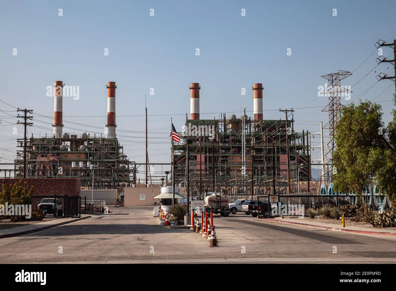 La stazione di generazione della valle è stata segnalata per avere perdite di metano dal 2019. Foto Stock