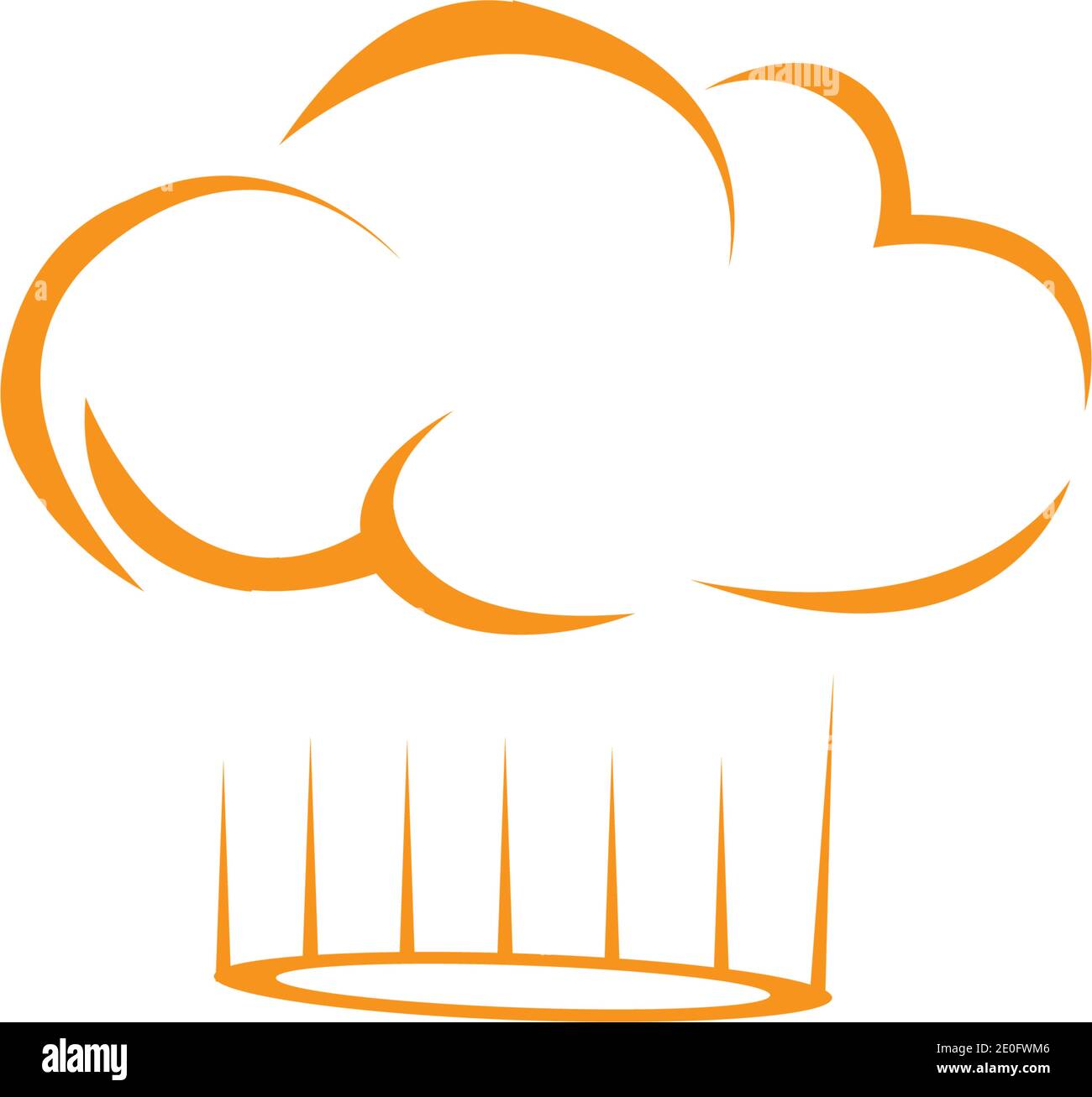 Hat chef modello logo illustrazione vettoriale Illustrazione Vettoriale