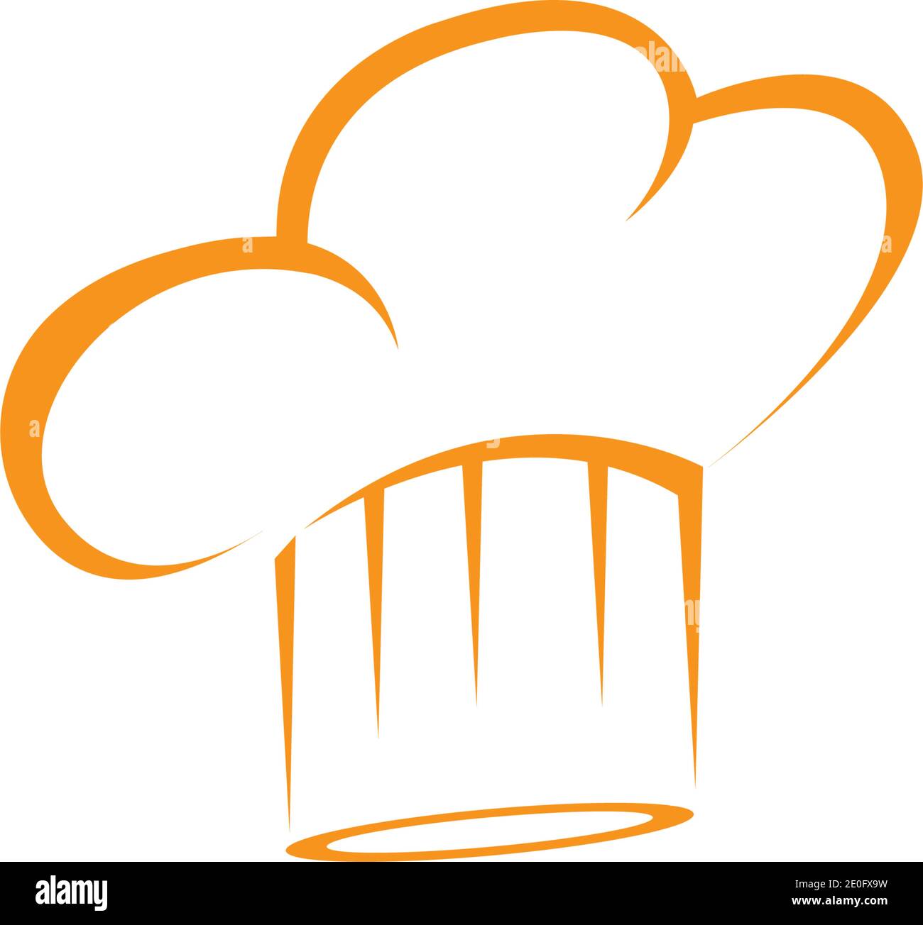 Hat chef modello logo illustrazione vettoriale Illustrazione Vettoriale