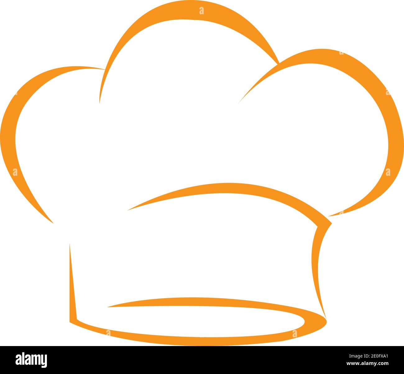 Hat chef modello logo illustrazione vettoriale Illustrazione Vettoriale