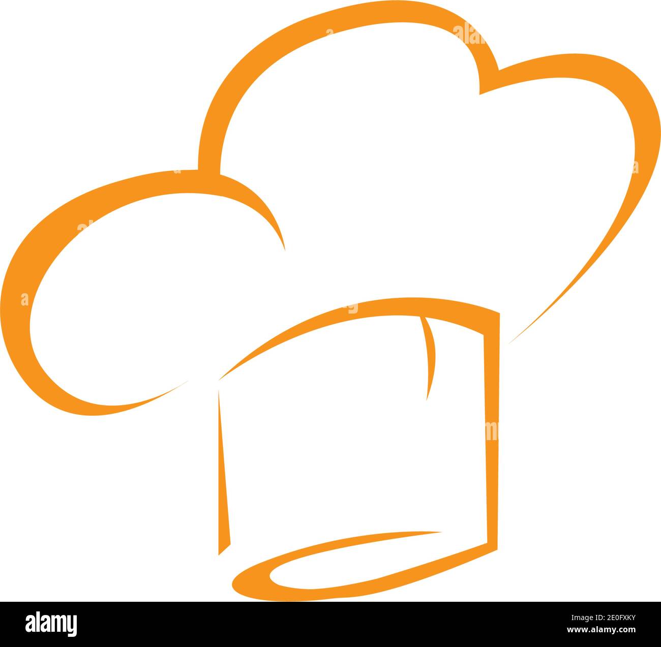 Hat chef modello logo illustrazione vettoriale Illustrazione Vettoriale