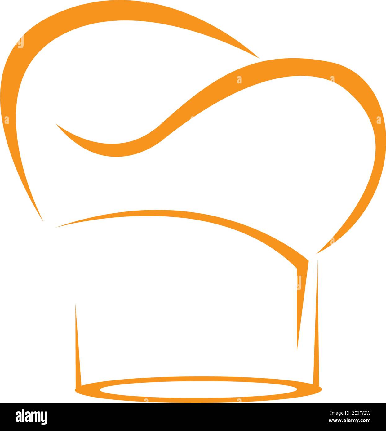 Hat chef modello logo illustrazione vettoriale Illustrazione Vettoriale