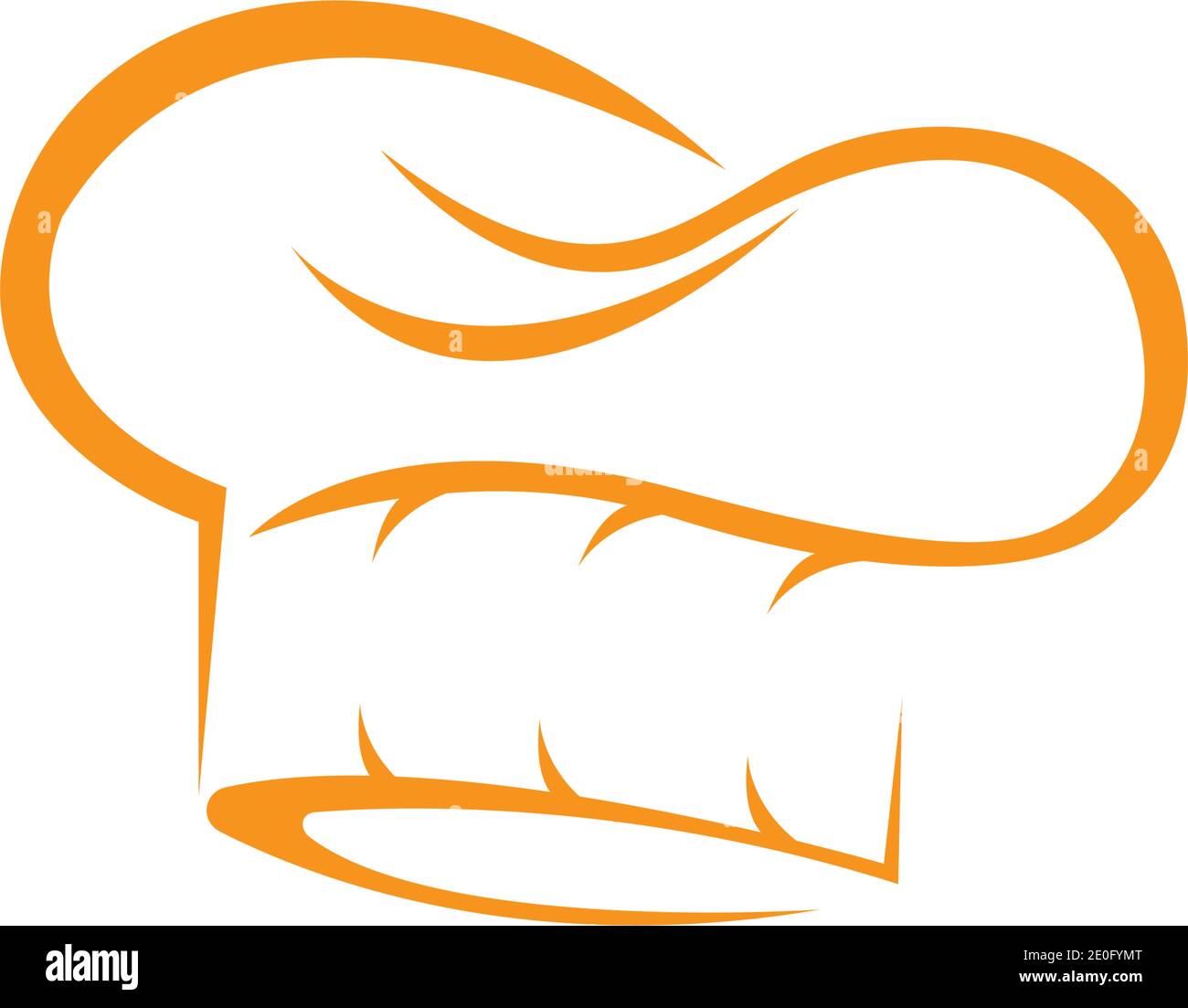 Hat chef modello logo illustrazione vettoriale Illustrazione Vettoriale