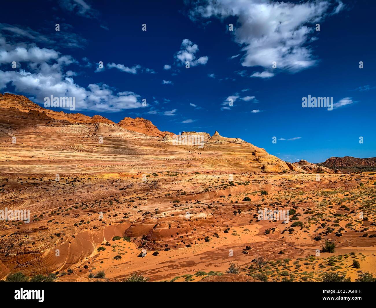 Formazioni rocciose di arenaria situate a Coyote Butte North, Arizona Foto Stock