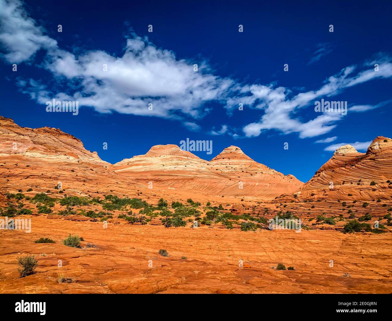 Formazioni rocciose di arenaria situate a Coyote Butte North, Arizona Foto Stock