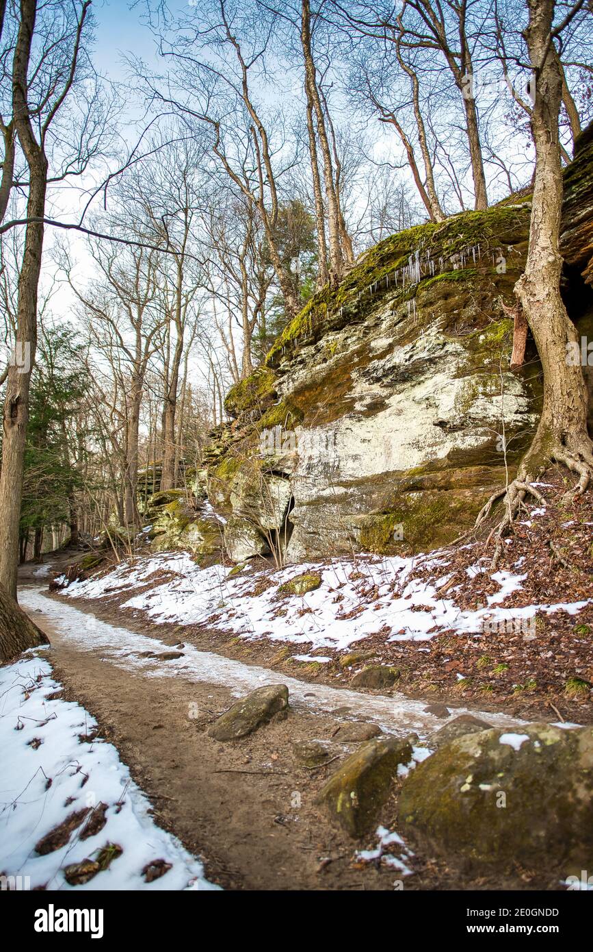 Cuyahoga Valley National Park in ohio The Overlook Ledges Foto Stock