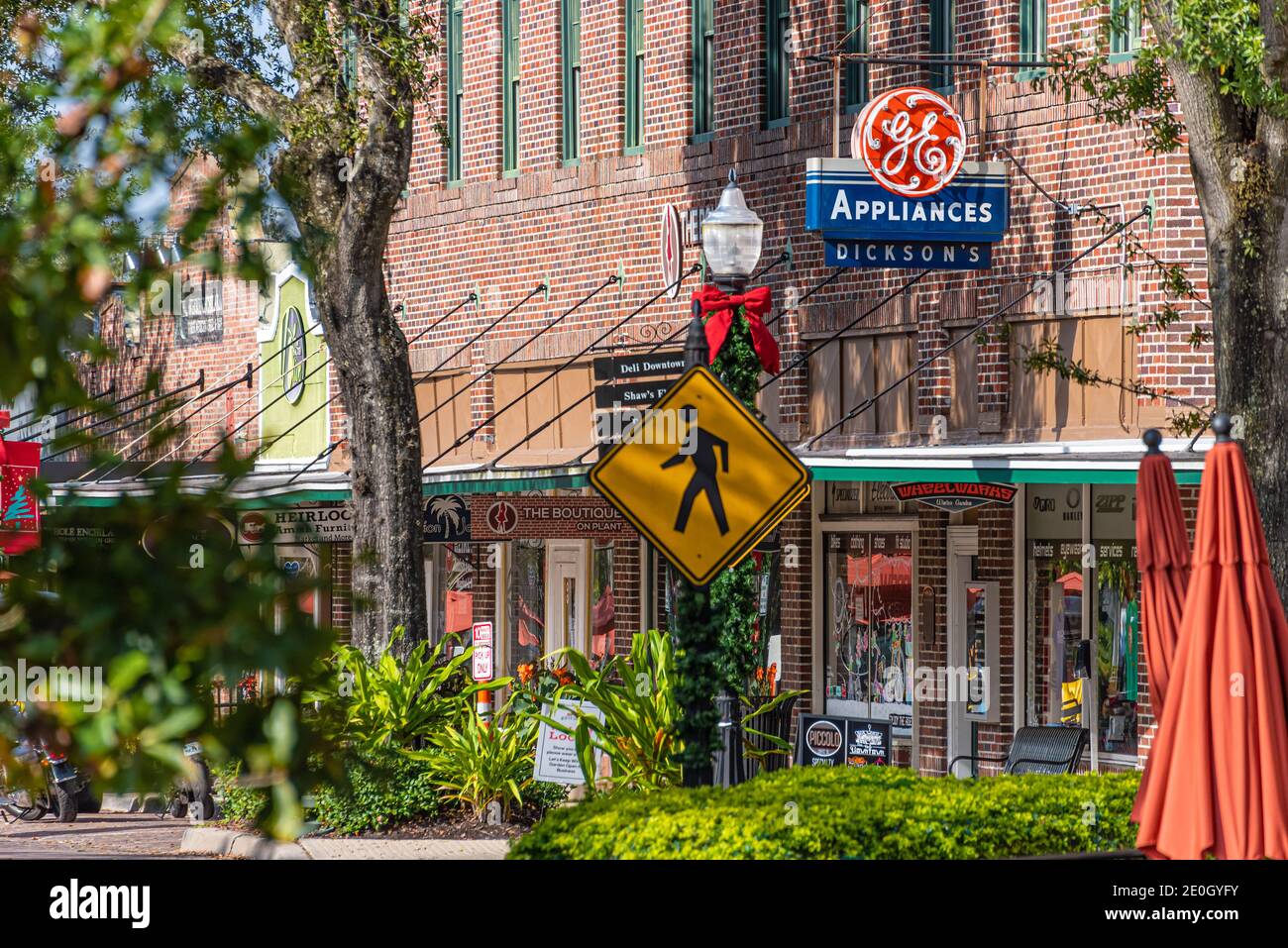 Charming Plant Street nel centro di Winter Garden, Florida. (STATI UNITI) Foto Stock