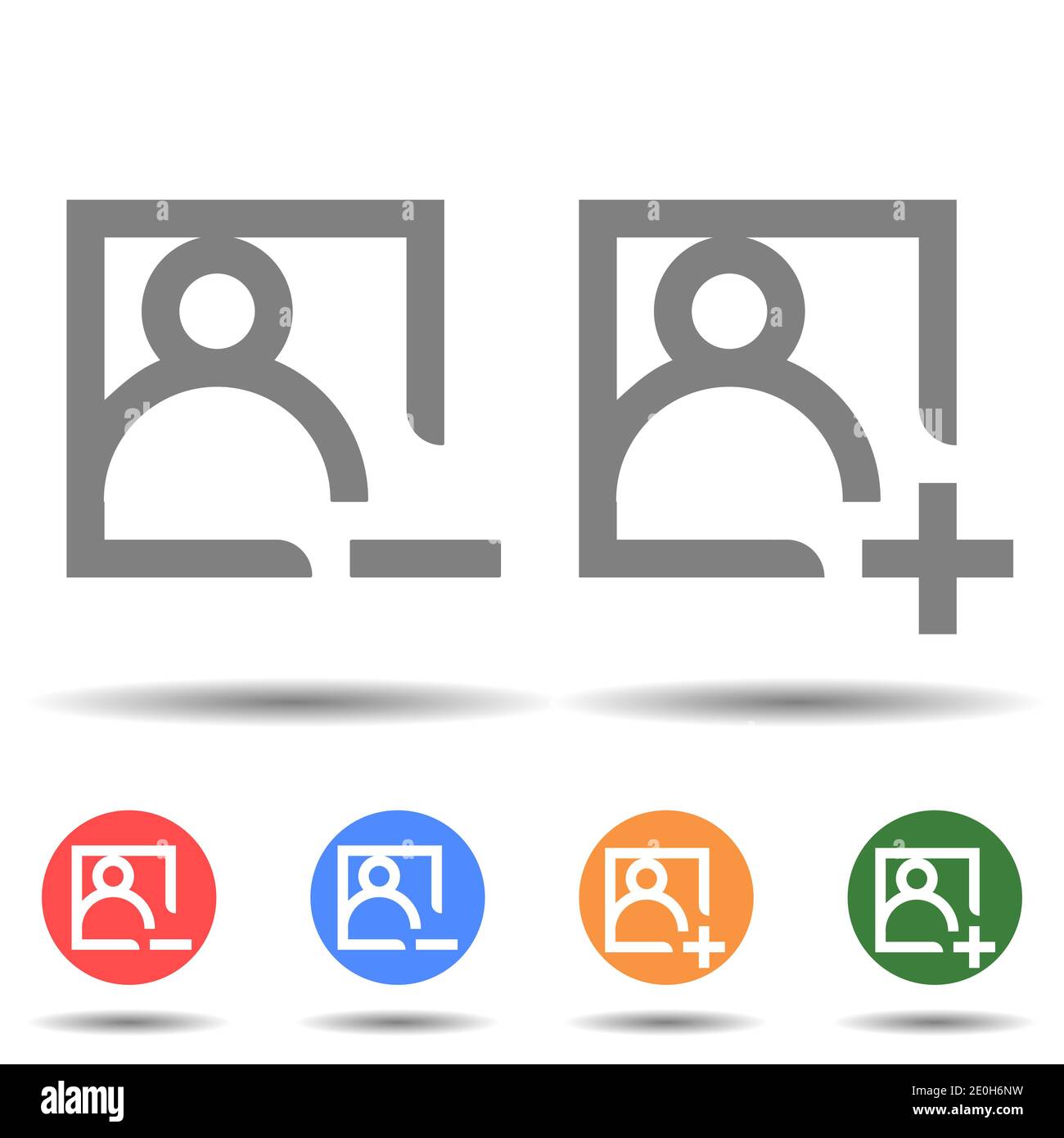 Aggiungi vettore icona avatar utente rimosso Illustrazione Vettoriale