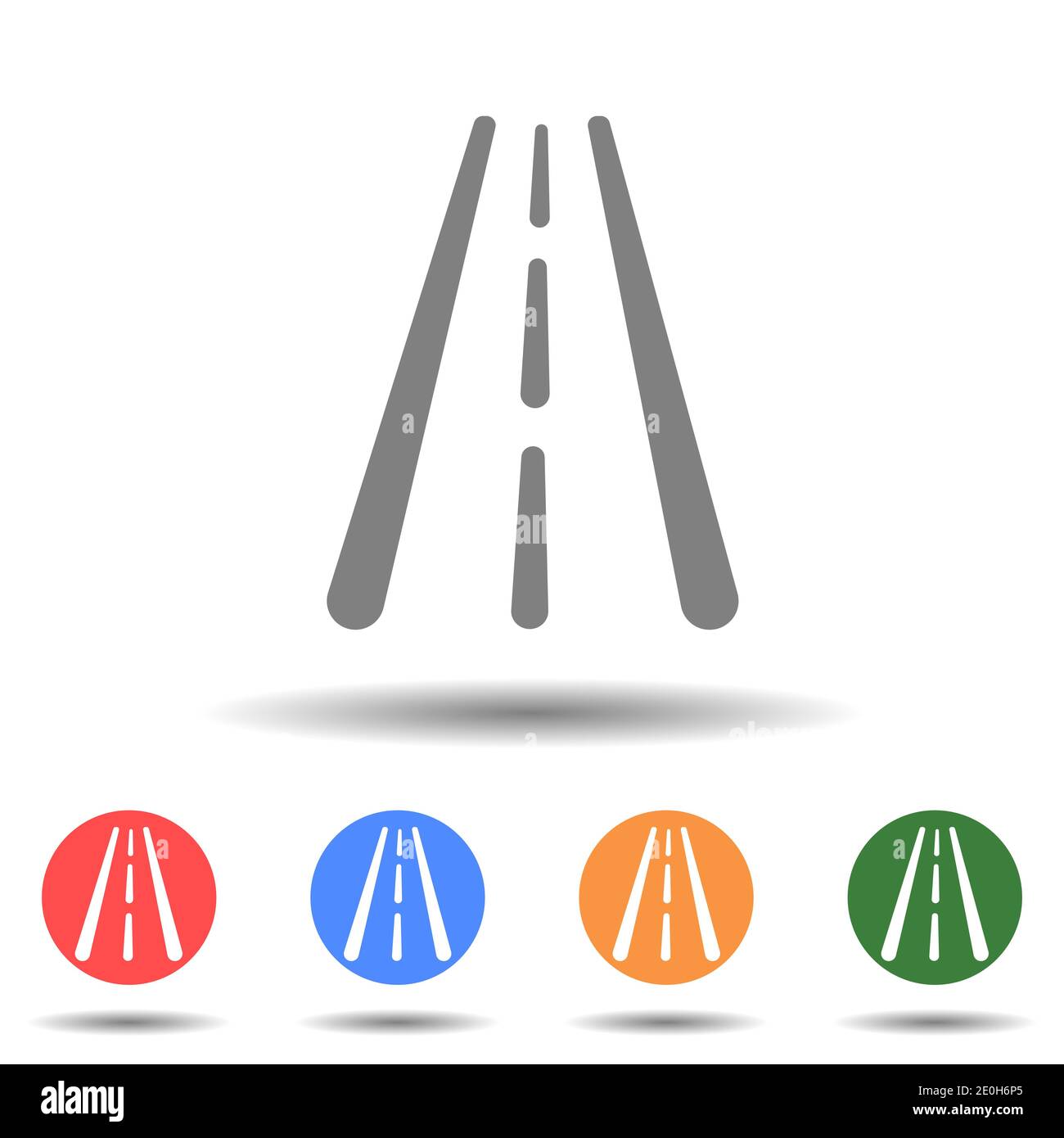 Icona vettore autostrada stradale in stile semplice Illustrazione Vettoriale