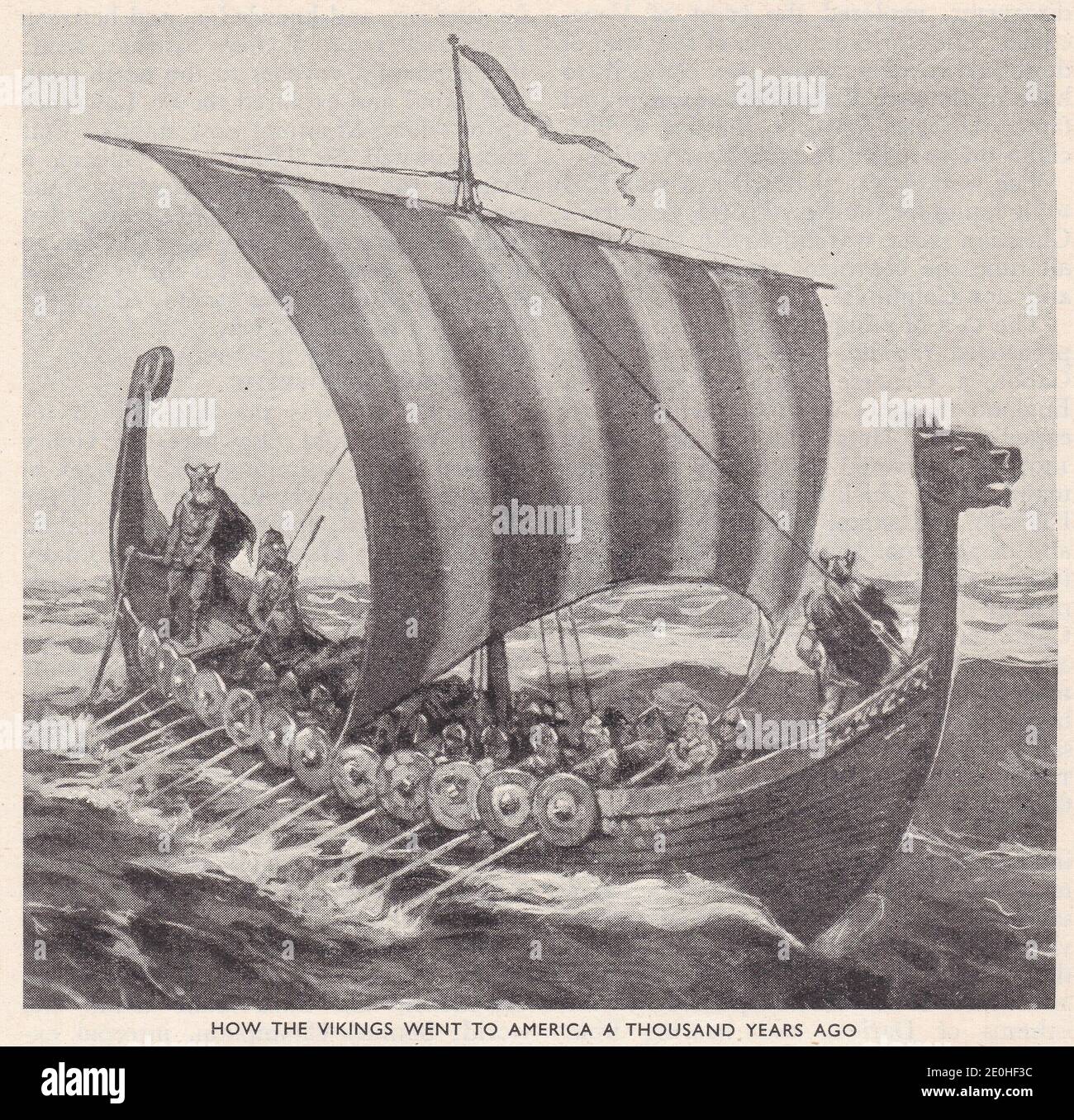 Discovery of America - come i Vichinghi sono andati in America. Foto Stock