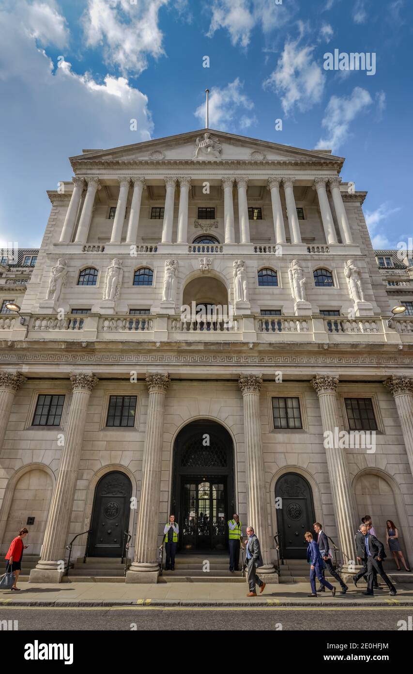 Bank of England, Threadneedle St, Londra, Inghilterra, Grossbritannien Foto Stock