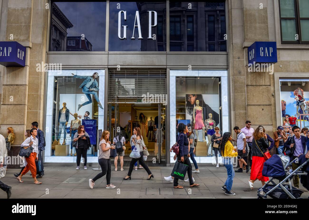 GAP, Oxford Street, Londra, Inghilterra, Grossbritannien Foto Stock