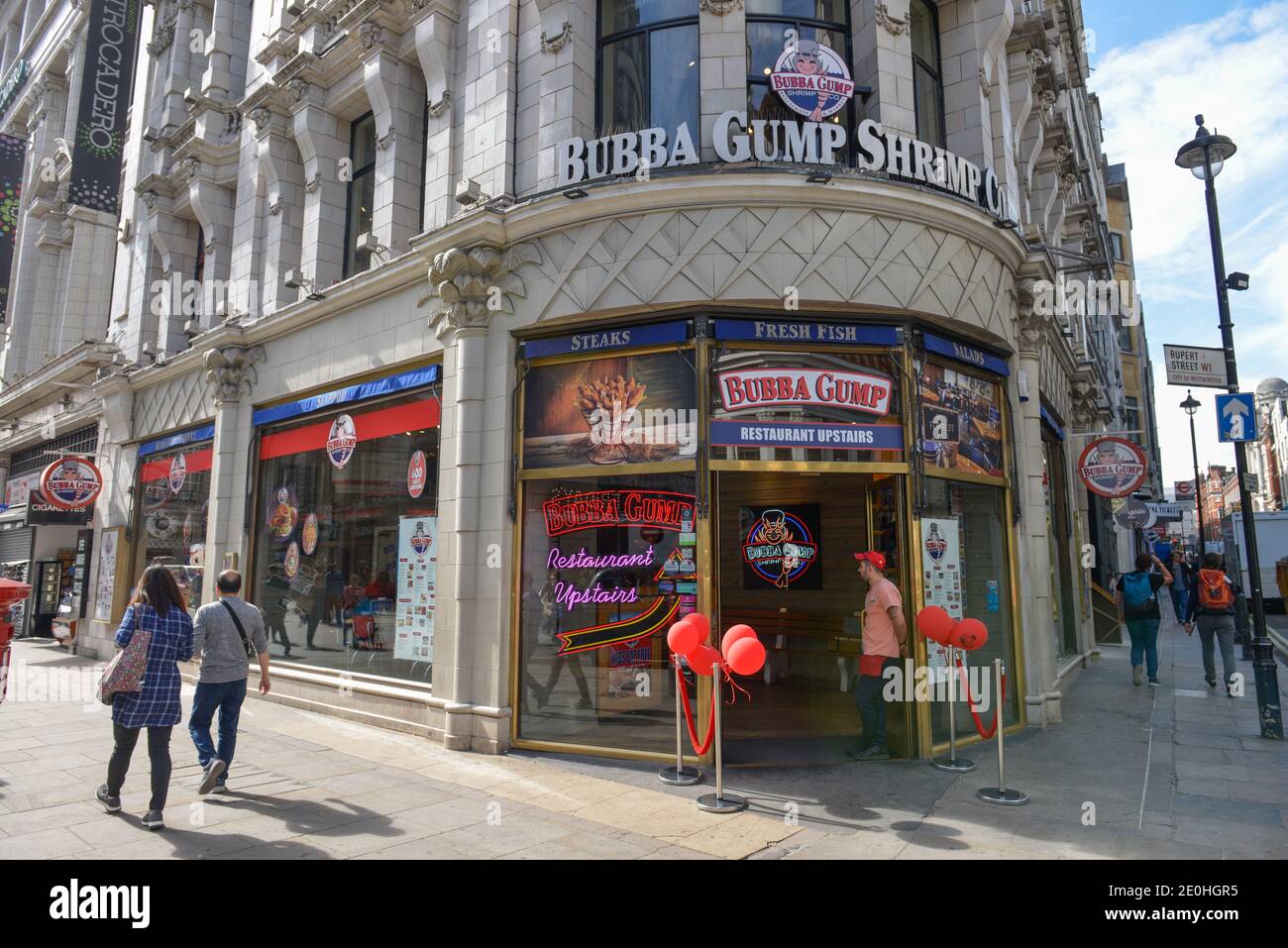 Bubba Gump Shrimp Company, Coventry Street, Leicester Square, Londra, Inghilterra, Grossbritannien Foto Stock