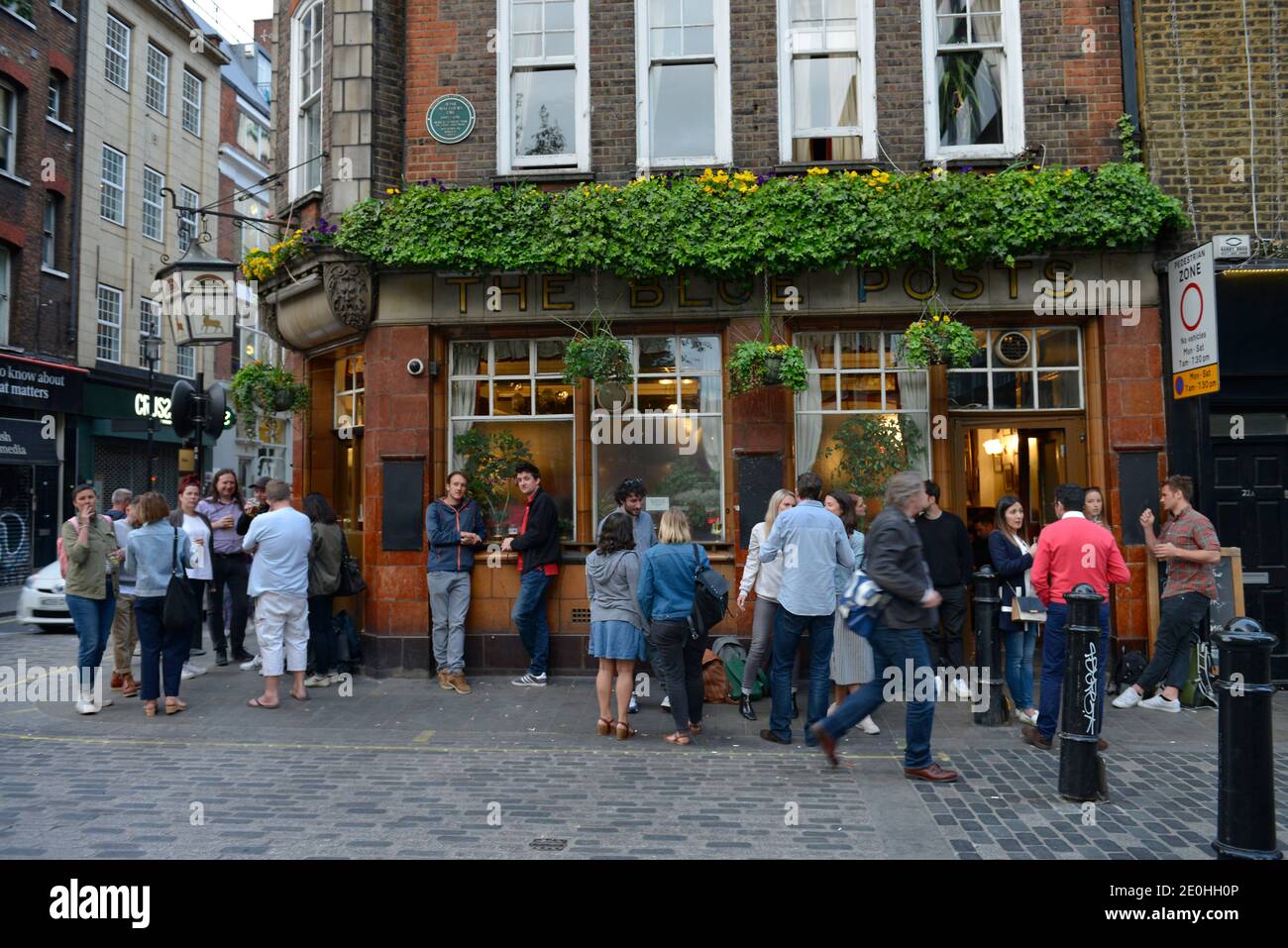 Pub, il blu Post, St regale, Soho, Londra, Inghilterra, Grossbritannien Foto Stock