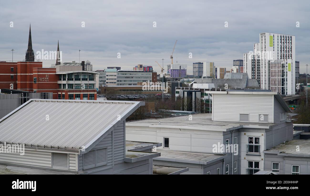 Coventry City Centre Skyline, Coventry UK Foto Stock