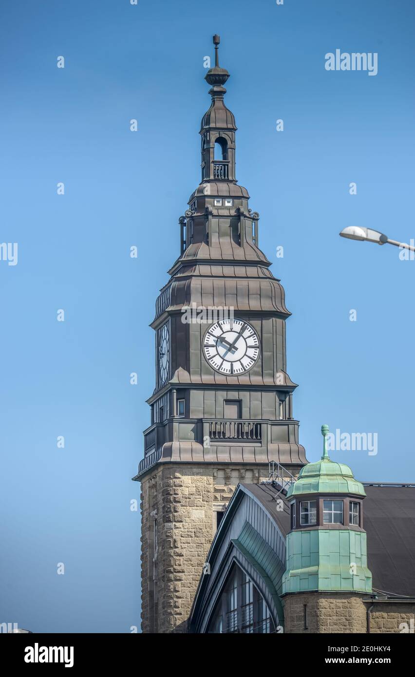 Turm, Hauptbahnhof, Amburgo, Deutschland Foto Stock