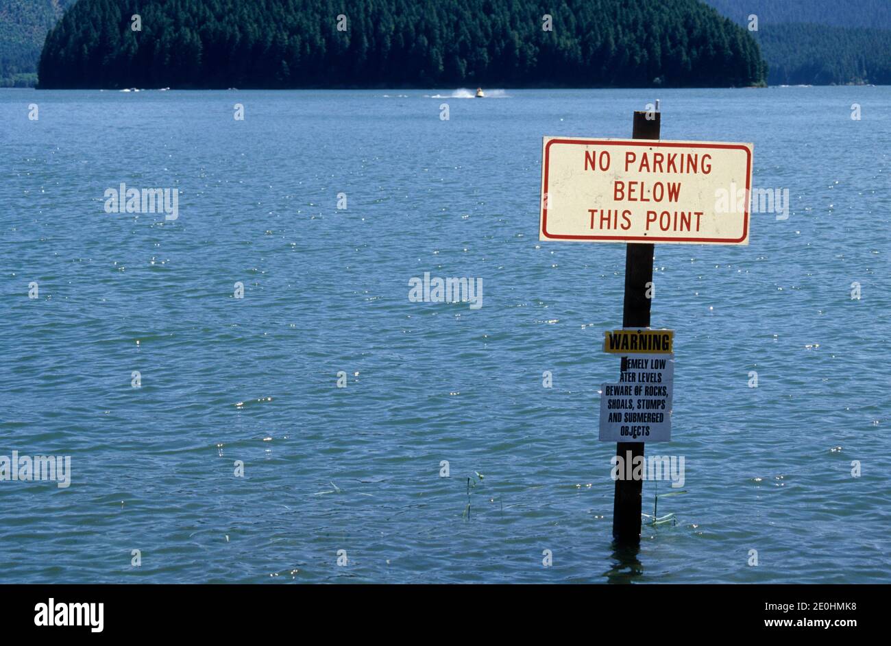 Indicazioni per Detroit Lake, Detroit Lake state Park, Oregon Foto Stock