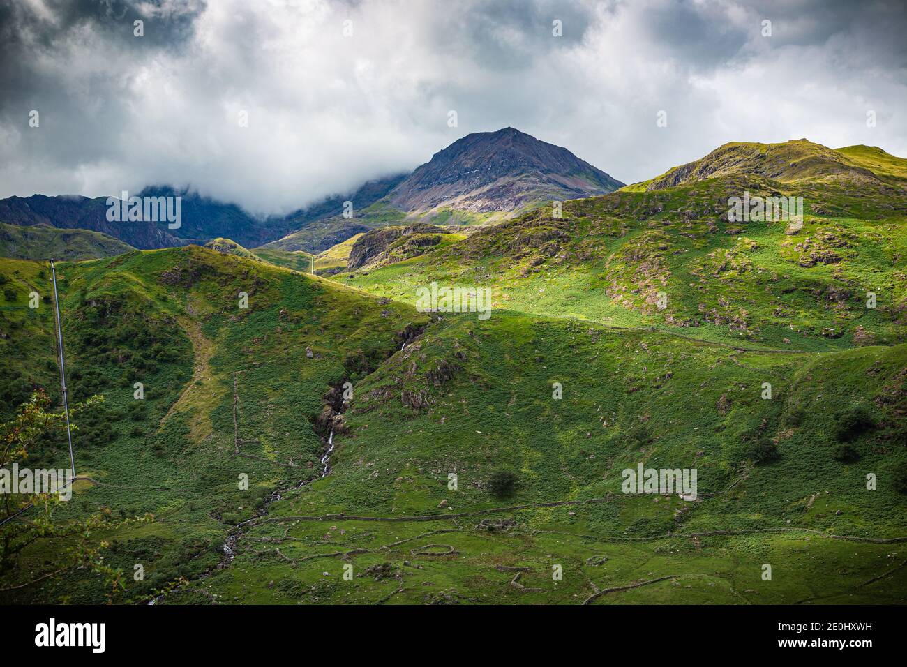 Llanberis, Snowdonia, Gwynedd, Galles del Nord Foto Stock