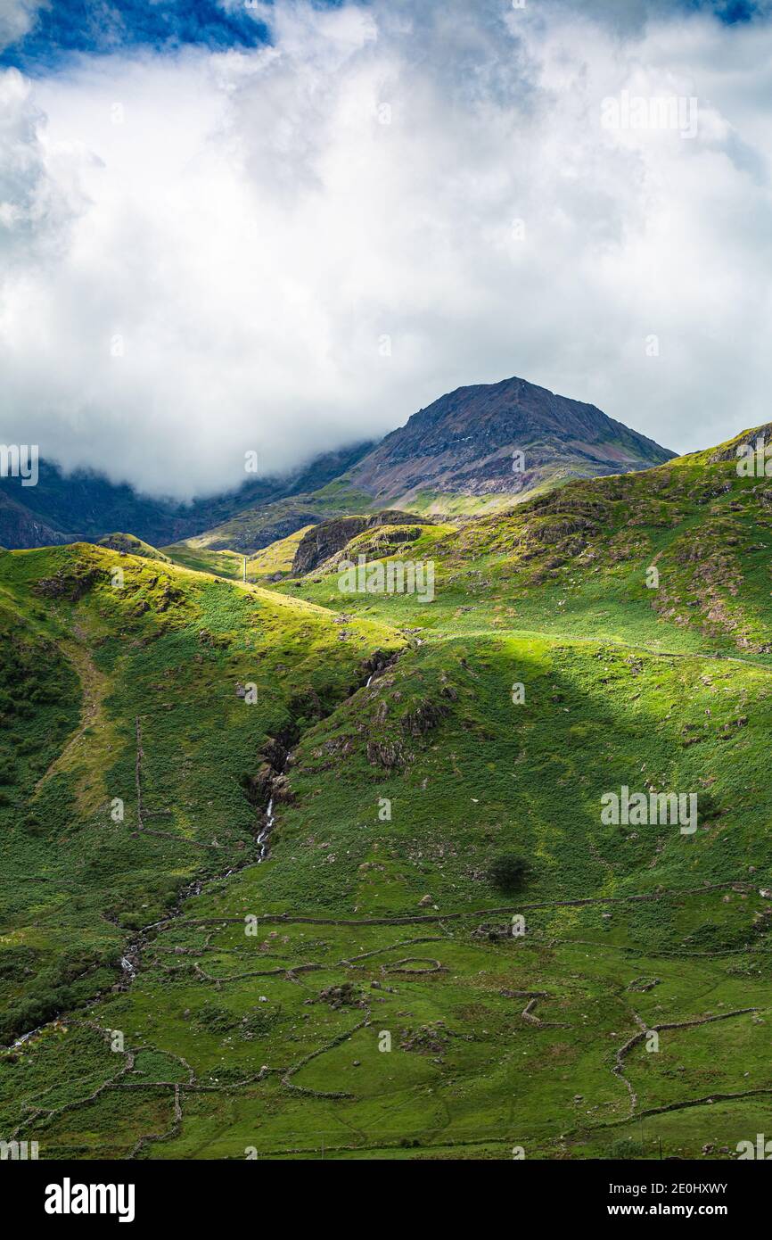 Llanberis, Snowdonia, Gwynedd, Galles del Nord Foto Stock